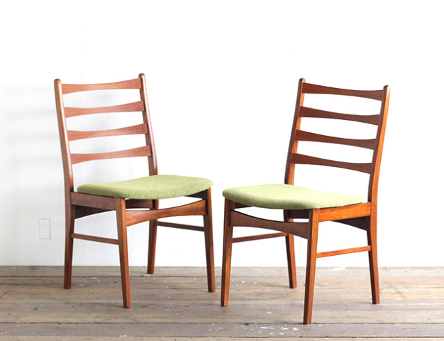 デンマークヴィンテージ ダイニングチェア2脚セット　 北欧家具 中古家具