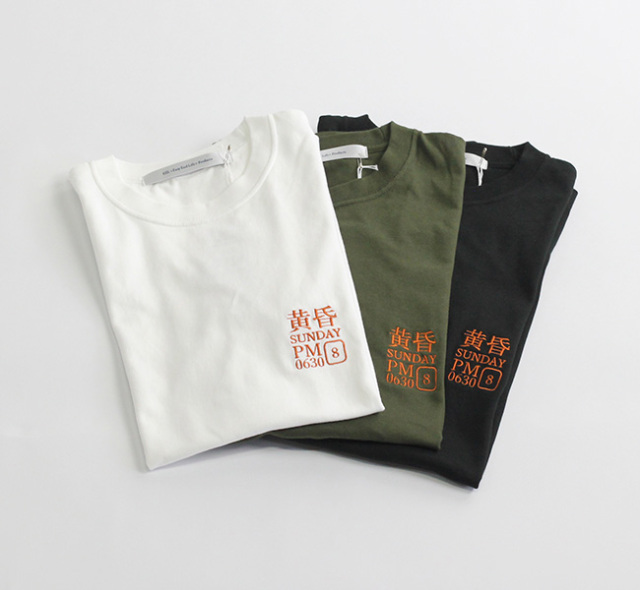 SALE 40%OFF EEL Products イール プロダクツ 黄昏サンデー 刺繍Ｔシャツ
