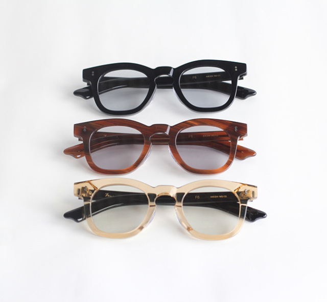 ◇在庫限り◇ few by new F6 サングラス フラットレンズ ブラック 44mm