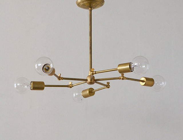 ACME FURNITURE アクメファニチャー SOLID BRASS LAMP 5ARM　ソリッドブラスランプ5アーム