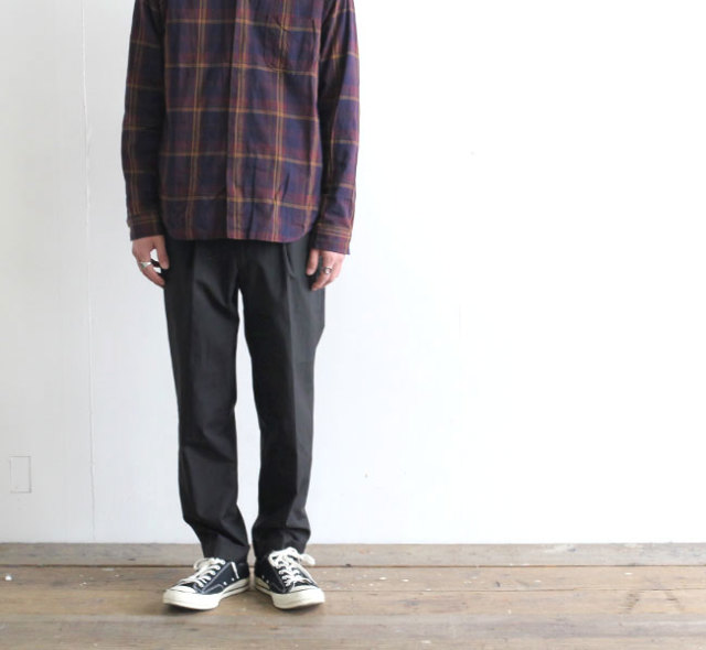 【THE LIMITED EDITION】P/W Tropical One Pleats Trousers Color: Charcoal
