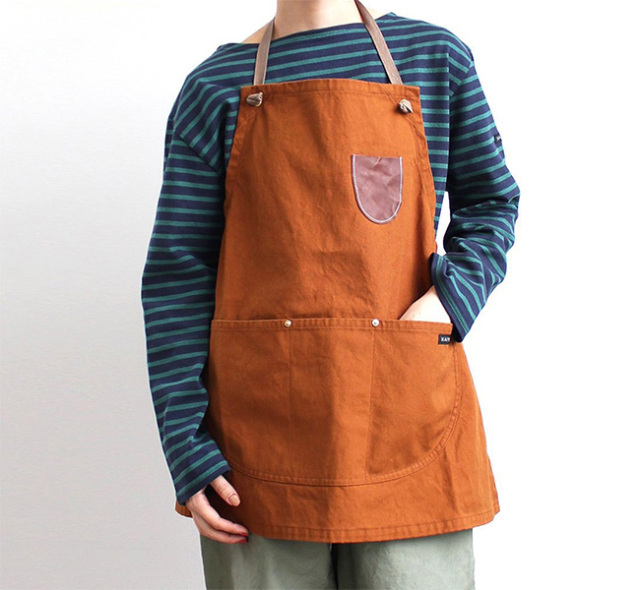 NAPRON ナプロン レザーポケット付きエプロン LUMBER BIB APRON NP-AP01-21A