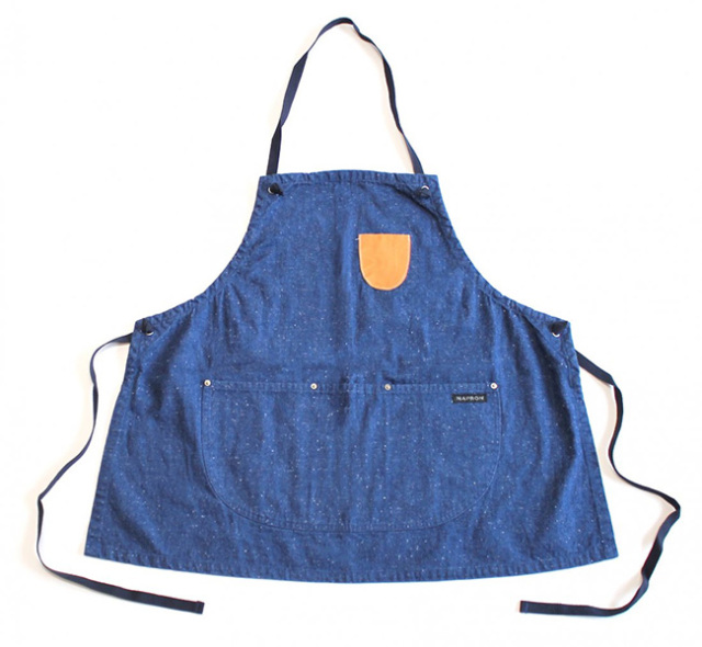NAPRON ナプロン レザーポケット付きエプロン LUMBER BIB APRON
