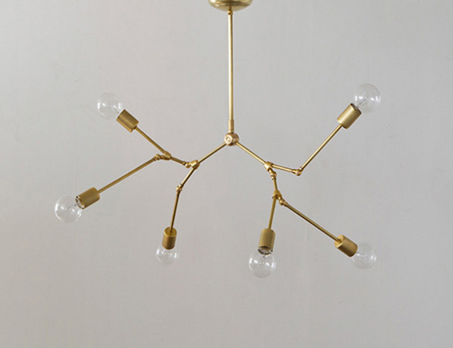 ACME FURNITURE アクメファニチャー SOLID BRASS LAMP 6ARM Chandelier ソリッドブラスランプ6アームシャンデリア
