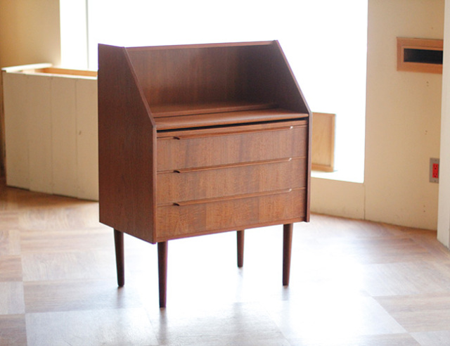 デンマーク ヴィンテージ ライティングビューロー H995 W740 北欧家具 中古家具