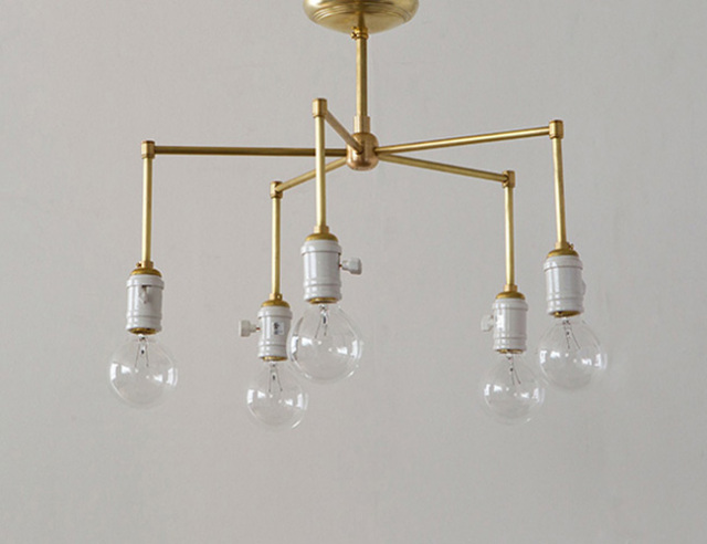 ACME FURNITURE アクメファニチャー SOLID BRASS LAMP 5ARM Porcelain　ソリッドブラスランプ5アームポーセリン