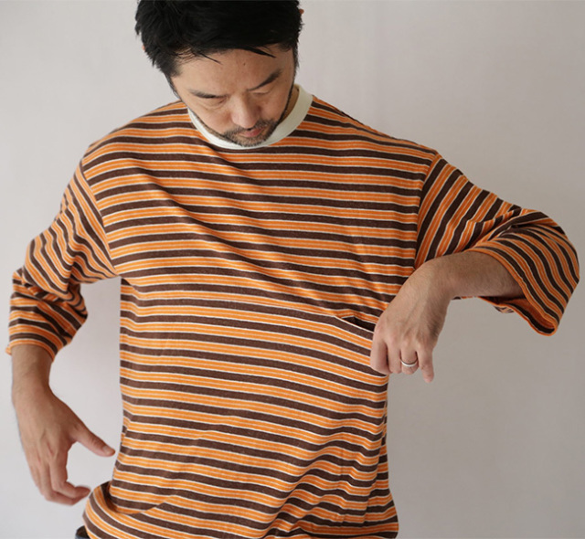 SALE40%OFFEEL Products イール プロダクツ ユルリTee 3/4 ボーダー