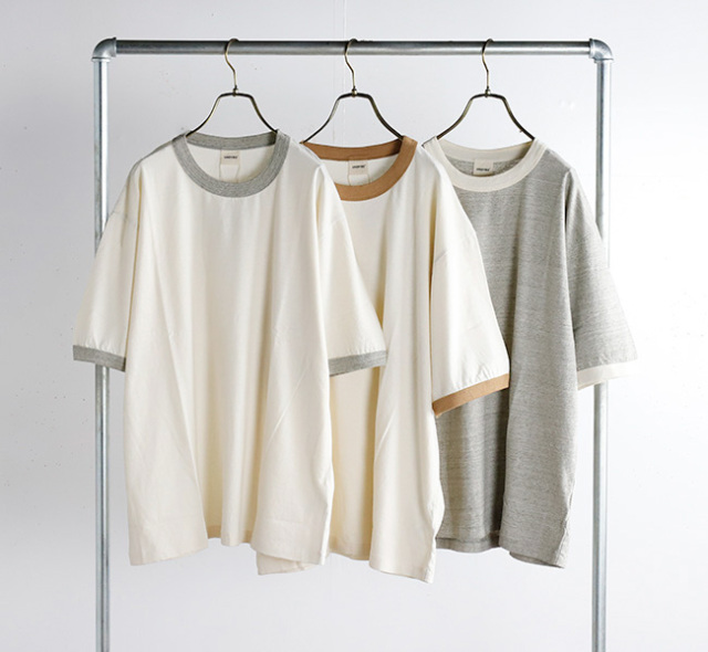 UNDYED STANDARD アンダイドスタンダード 30PV S/S TRIM Tee  半袖リンガーTシャツ UNS23AST021