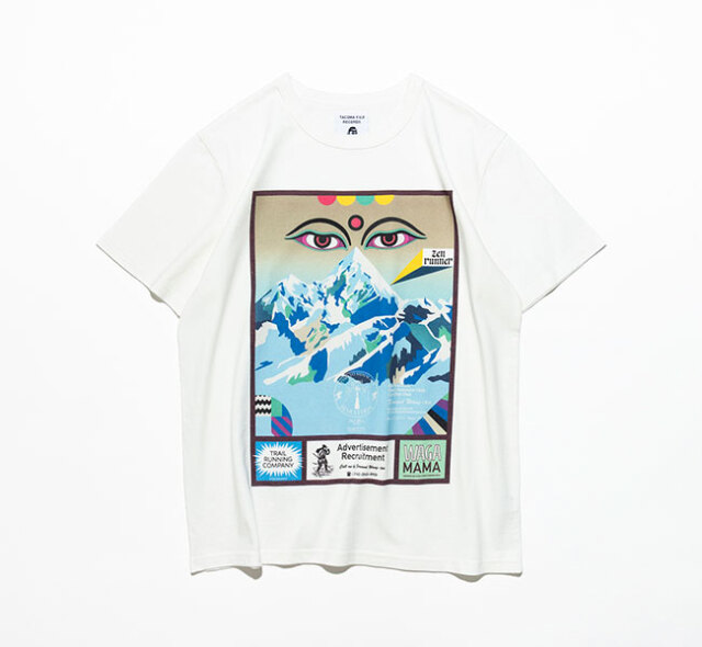 TACOMA FUJI RECORDS タコマフジレコード Road to the Himalayan Race Tee designed by Jerry UKAI ジェリー鵜飼 Tシャツ ホワイト