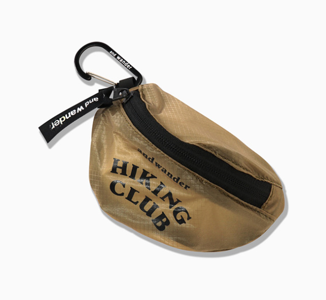 and wander アンドワンダー hiking club sil mini pouch  ハイキングクラブ シルミニポーチ 5745975302