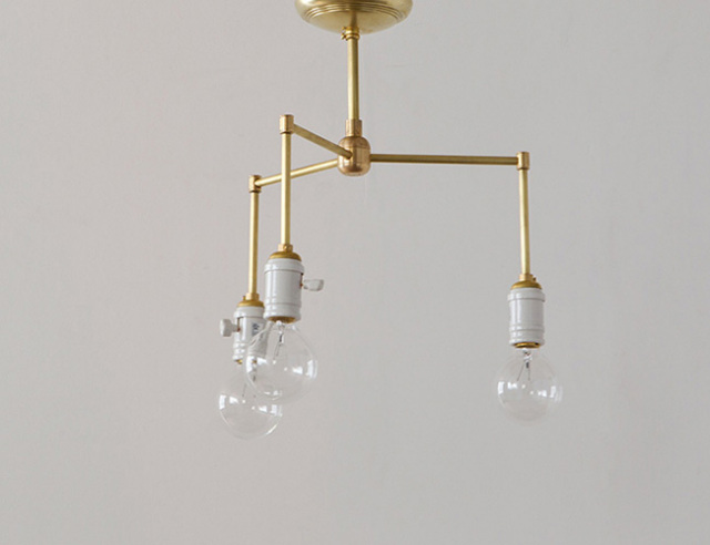 ACME FURNITURE アクメファニチャー SOLID BRASS LAMP 3ARM Porcelain　ソリッドブラスランプ3アームポーセリン