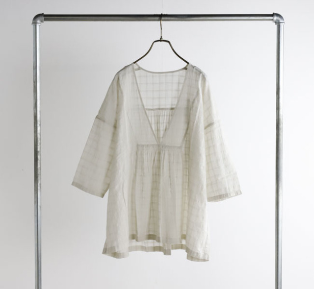 トップス evam eva shadow check gathered pullover evam eva｜shadow check gathered pullover｜ladies',tops