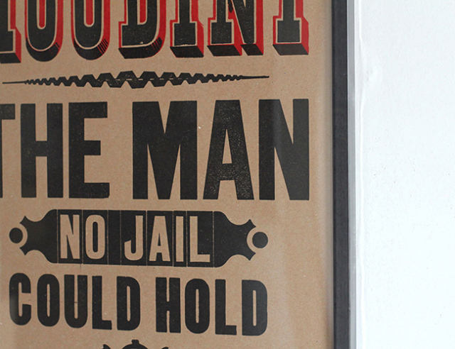 A TWO PIPE PROBLEM LETTERPRESS HOUDINI THE MAN POSTER Lサイズ