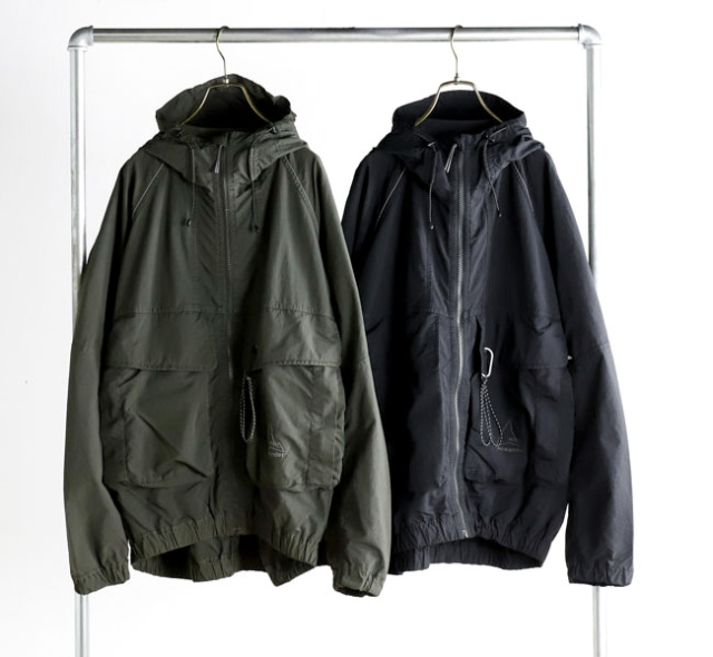 ROA x and wander  ロア x アンドワンダー 5745221536 ガーメントダイ ナイロン フーデッド ジャケット garment dye nylon hooded jacket