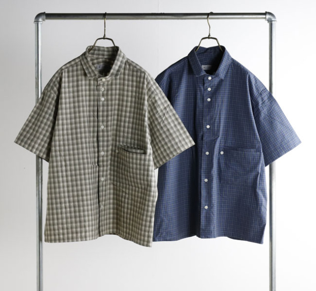 SALE30%OFFnisica ニシカ レギュラーカラーシャツ 半袖 チェック柄 NIS-1343