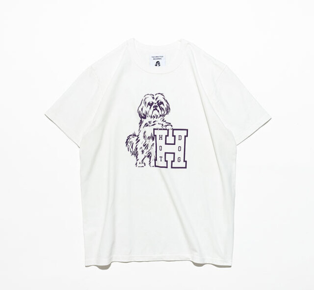 TACOMA FUJI RECORDS タコマフジレコード HOT DOG VNTG LOGO Tee designed by Hiroshi Iguchi