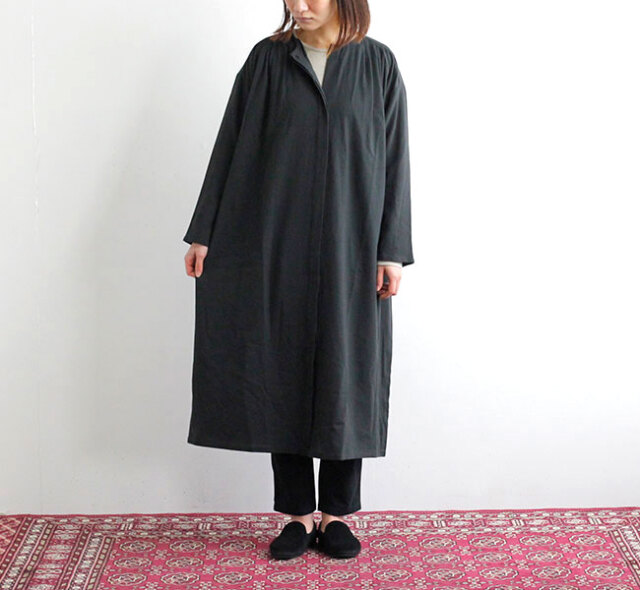 Evam Eva エヴァムエヴァ タックシャツワンピース Tuck Shirts One Piece E221t011