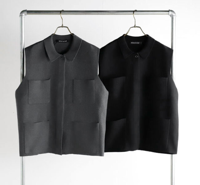 SALE 30%OFF mizuiro ind ミズイロインド 4-220089 襟付きワイドベスト