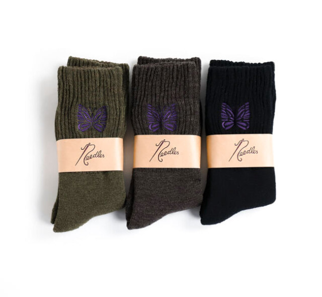 NEEDLES ニードルズ Rib Socks - Shetland Wool リブソックス TY067