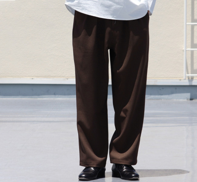 SALE 40%OFF Audience オーディエンス LANATEC ラナテック サージ 2タック イージーワイドパンツ  AUD3563