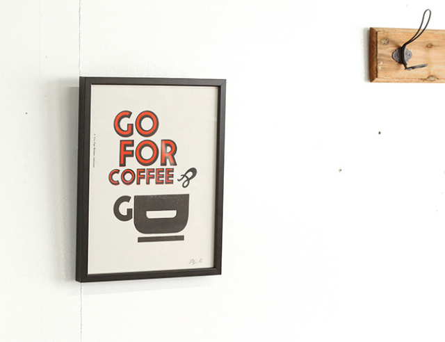 A TWO PIPE PROBLEM LETTERPRESS 　 GO FOR COFFEE　Sサイズ