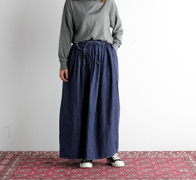 orslow オアスロウ LONG LENGTH GATHER SKIRT ロングギャザースカート 00-4003