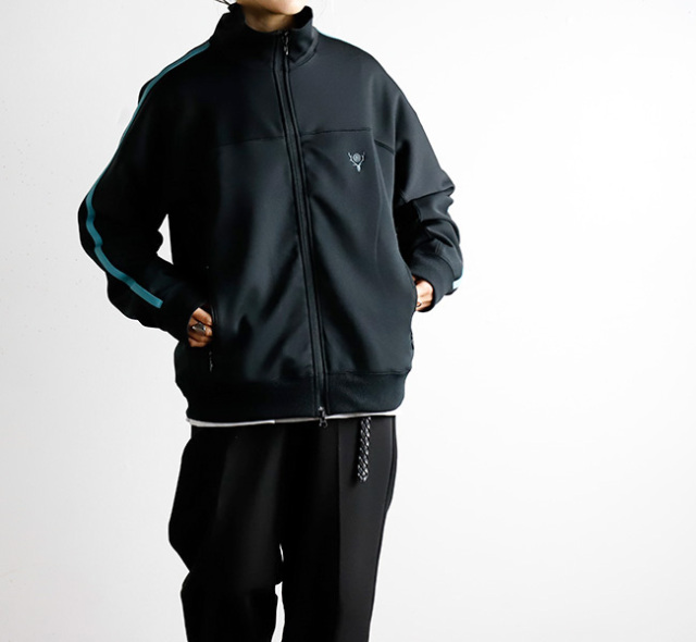 south2west8 トラックジャケット 総柄 スカルアンドターゲット M