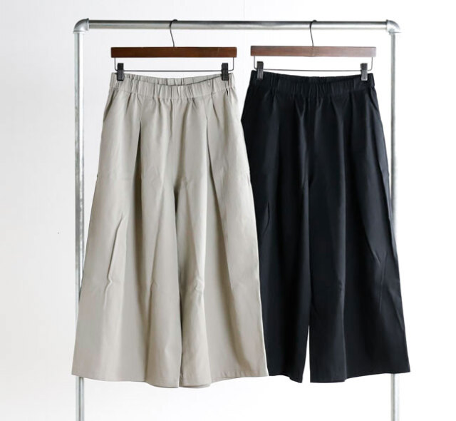 evam eva エヴァムエヴァ E261T061 コットン キュロットパンツ cotton culottes