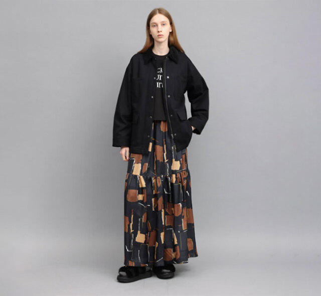 SACRA サクラ 126517123 ジオメトリック ペインティング スカート GEOMETRIC PAINTING SKIRT