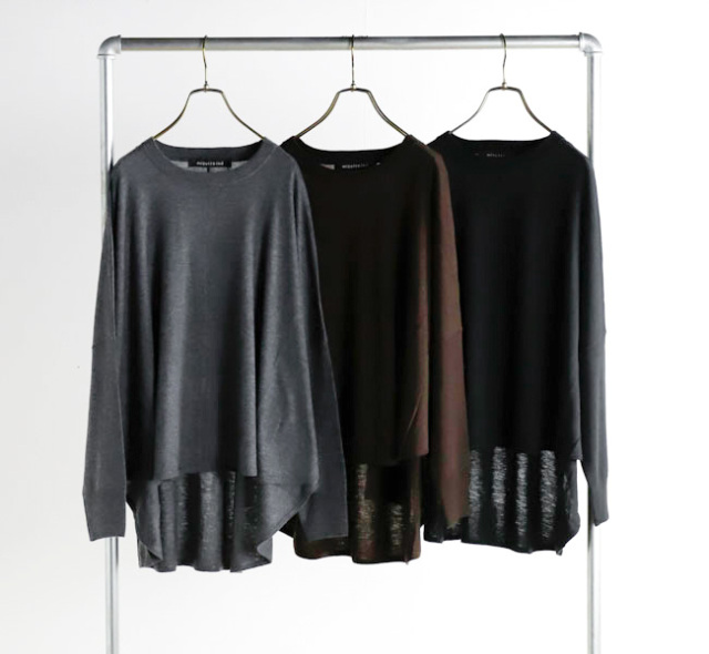 SALE 30%OFF mizuiro ind ミズイロインド 3-220123 フロントシームコクーンプルオーバー