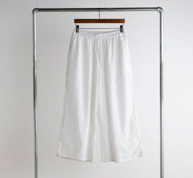 SOIL ソイル NSL26085 へムラ刺繍 ワイドイージーパンツ ALL HEMLA WIDE EASY PANTS