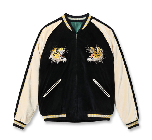 TAILOR TOYO テーラー東洋  Lot No. TT15795-119 Mid 1950s Style Velveteen (Two-tone) × Acetate Souvenir Jacket “TIGER HEAD” × “GOLD DRAGON”スカジャン スーベニアジャケット