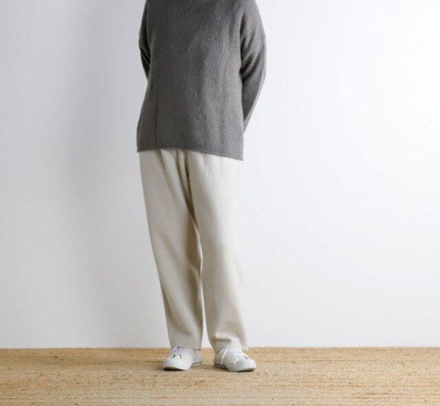 evam eva エヴァムエヴァ プレスウールパンツ press wool pants E243K094