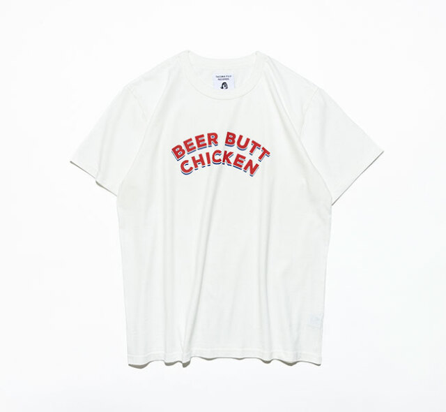 7/1(水) AM10時発売開始 TACOMA FUJI RECORDS タコマフジレコード BEER BUT CHICKEN Tee designed by Motonobu Nakamura WHITE Tシャツ