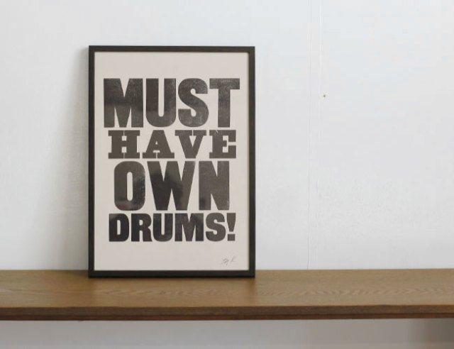 A TWO PIPE PROBLEM LETTERPRESS /MUST HAVE OWN DRUMS BB  Lサイズ