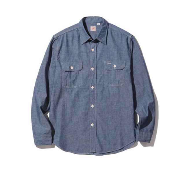 SUGAR CANE シュガーケーン Lot No. SC27850 ブルーシャンブレー ワークシャツ 長袖 BLUE CHAMBRAY WORK SHIRT (LONG SLEEVE)