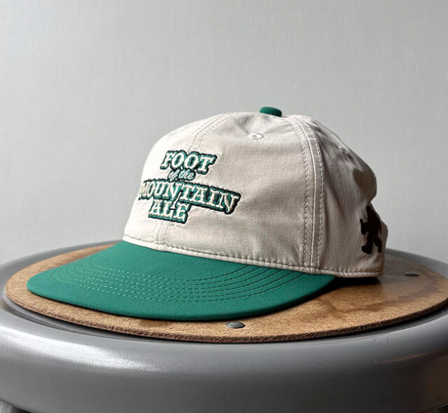 6/13 10時 販売開始 TACOMA FUJI RECORDS タコマフジレコード FOOT OF THE MOUNTAIN ALE  LOGO CAP designed by Jerry UKAI キャップ (NATURAL x GREEN)