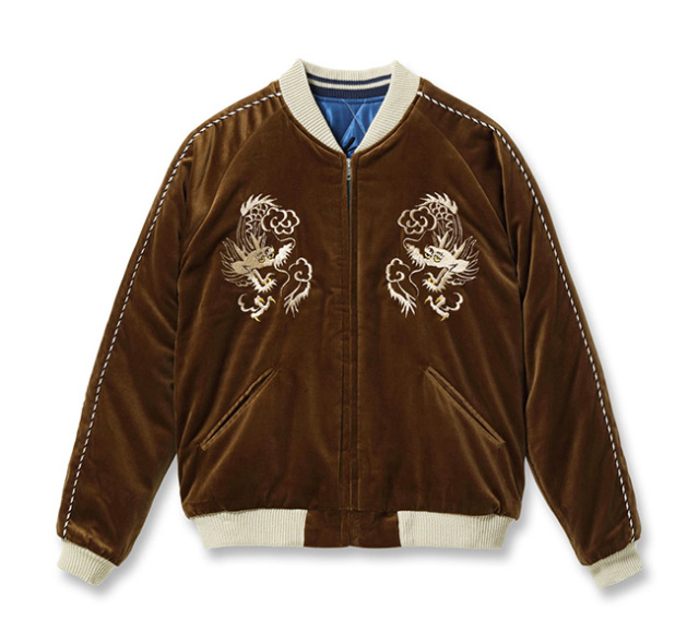 TAILOR TOYO テーラー東洋  Lot No. TT15792-138 / Mid 1950s Style Velveteen Souvenir Jacket “WHITE DRAGON” × “BLACK EAGLE”スカジャン スーベニアジャケット