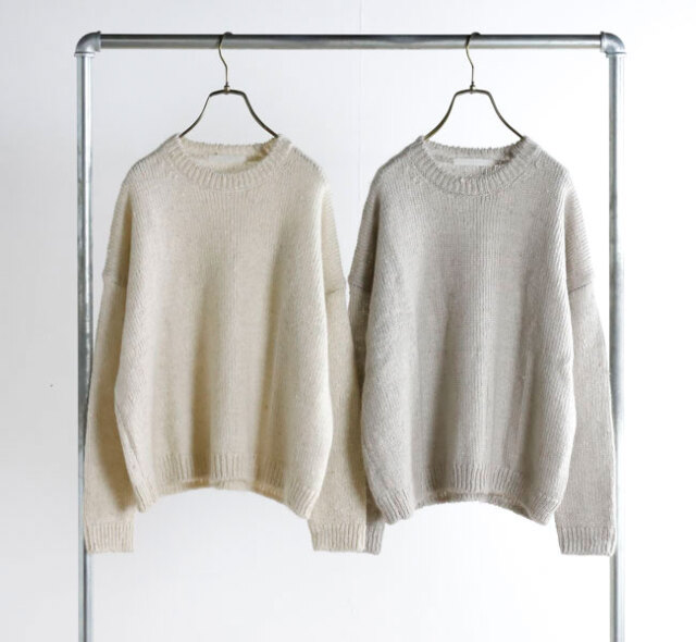 evam eva エヴァムエヴァ E253K219 ローゲージ プルオーバー low gauge pullover