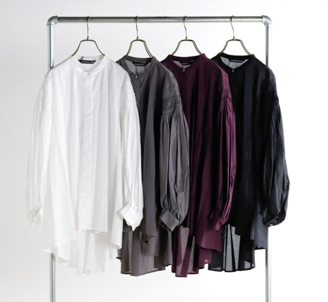 SALE 30%OFF mizuiro ind ミズイロインド 3-230083 ピンタックパフスリーブシャツ