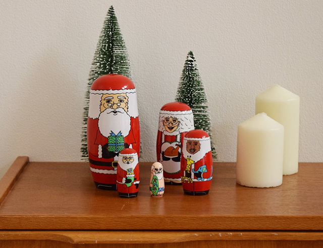 World Merry Christmas ワールドメリークリスマス サンタのマトリョーシカ MIDORI KOMATSU