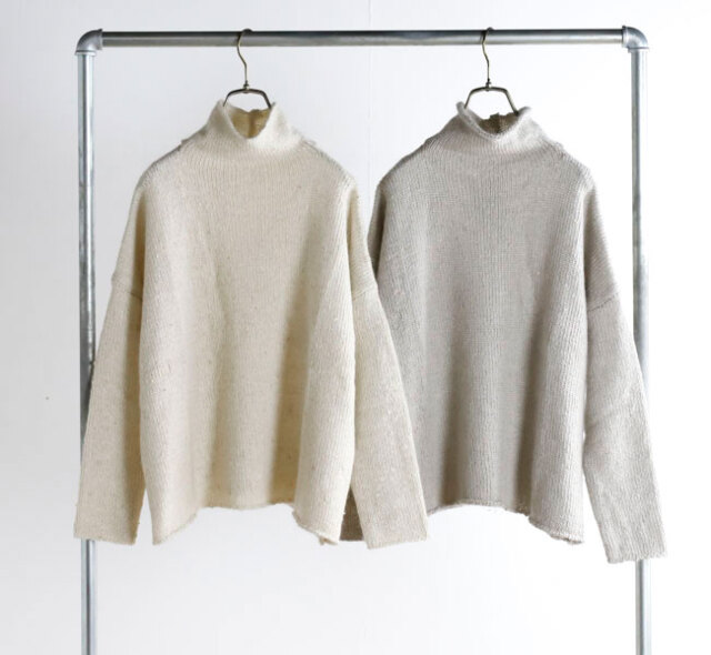 evam eva エヴァムエヴァ E253K220 ローゲージ タートルネック low gauge turtleneck