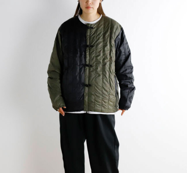 TAION タイオン 五明祐子さんコラボ チャイナボタン インナーダウン