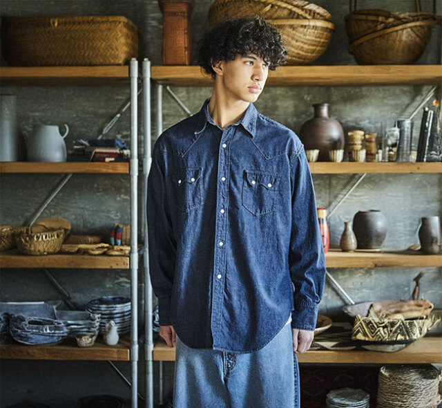 orslow オアスロウ 01-8124-81 デニムウエスタンシャツ DENIM WESTERN SHIRT
