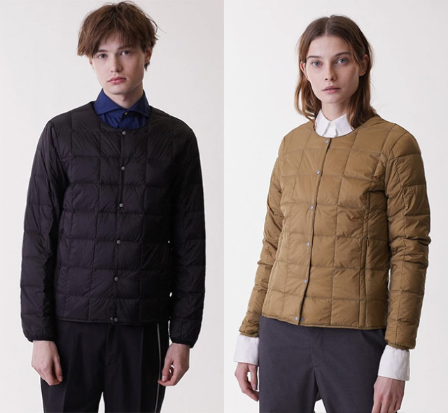 Taion タイオン クルーネックボタン インナーダウンジャケット Taion 104 Taion W104