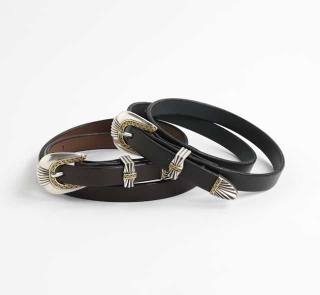 MOON SHINE LEATHER ムーンシャインレザー Del Rio 3/4 Leather Belt デルリオ ウエスタンベルト