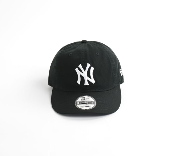 NEW ERA ニューエラ 9THIRTY ニューヨーク・ヤンキース ウォッシュドコットン ブラック × ホワイト 14525045