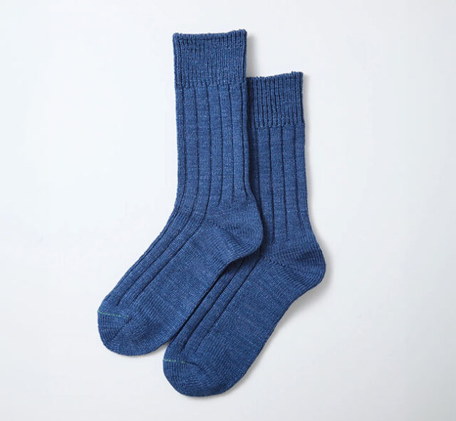 ROTOTO ロトトR1645 オーガニックコットン インディゴトーンソックス ORGANIC COTTON INDIGO TONE SOCKS