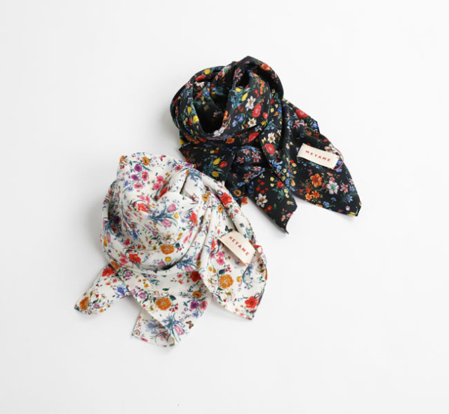 MEYAME メヤメ MEY-2326 フラワースカーフ FLOWER SCARF