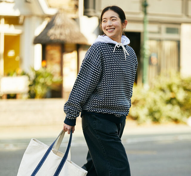 ☆L.L.Bean 無地 Vネック サドルショルダー コットン×カシミヤニット 